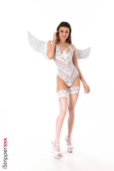 Stripper Melena Maria Rya Is Not So Innocent Although She Has White Wings On Her Back Image #1